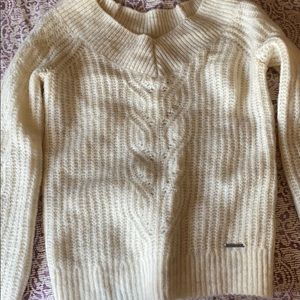 White wool sweater
